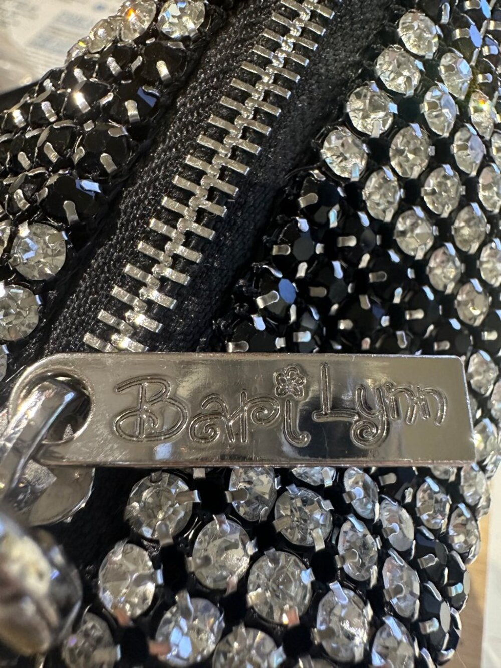 ✨🖤 Bari Lynn Rhinestone Checkerboard Shoulder & Crossbody Purse 🖤✨ - Picture 11 of 11